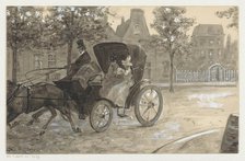 Two women in a horse carriage, in or before 1901. Creator: Louwerse, H.C..