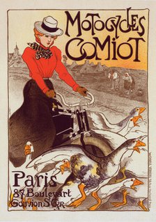 Affiche pour les "Motocycles Comiot", c1899. Creator: Theophile Alexandre Steinlen.