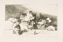 Plate 25 from 'The Disasters of War' (Los Desastres de la Guerra): 'These too.' (Tambien e..., 1810. Creator: Francisco Goya.