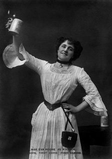 Eva Moore as 'Kathie' in Boys, First Come, First Served, 1903.Artist: Ellis & Walery