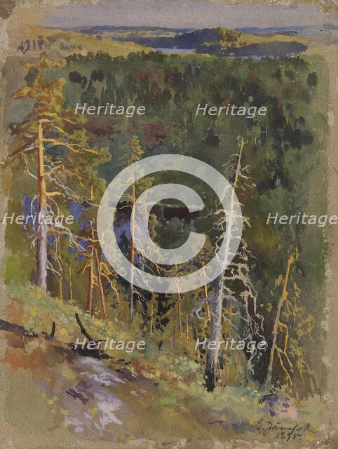 Forest Landscape, 1895. Creator: Eero Jarnefelt.