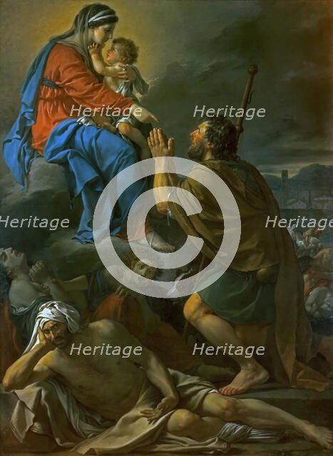 Saint Roch begs the Virgin Mary for liberation from the plague, 1780. Creator: David, Jacques Louis (1748-1825).