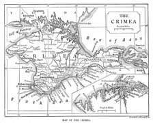 Map of the Crimea, c1888.Artist: Walker & Boutall