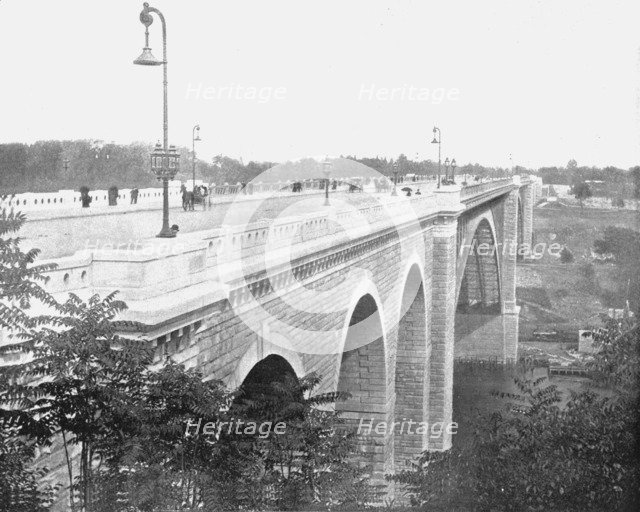 Washington Bridge, Harlem River, New York, USA, c1900.  Creator: Unknown.