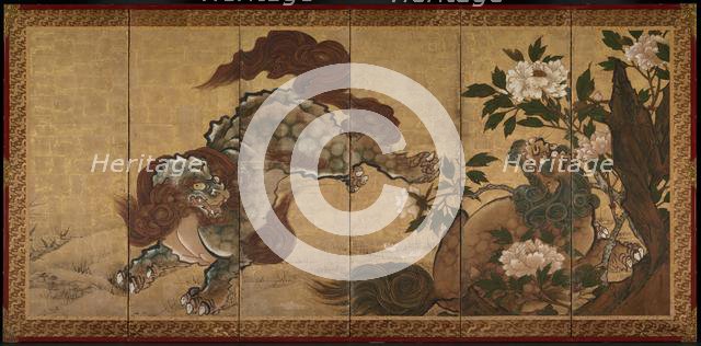 Lions, 1668. Creator: Sekkei Yamaguchi (Japanese, 1644-1732).