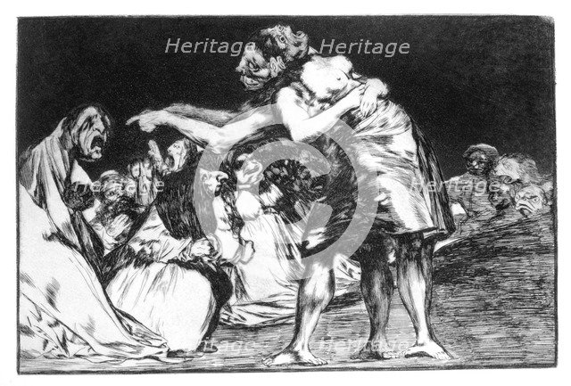 'Matrimonial nightmare', 1819-1823. Artist: Francisco Goya