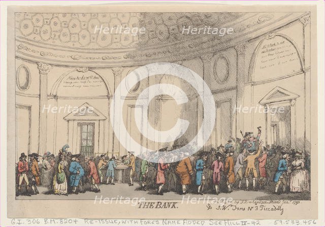 The Bank, January 1792., January 1792. Creator: Thomas Rowlandson.