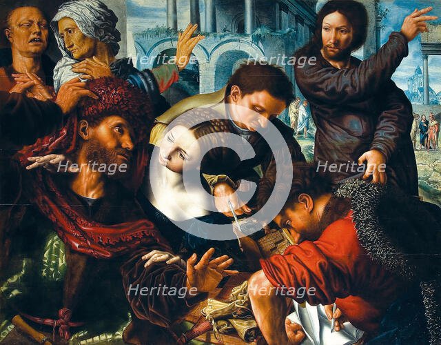 The Vocation of Saint Matthew, Mid of 16th cen.. Creator: Hemessen, Jan Sanders, van (c. 1500-c. 1566).