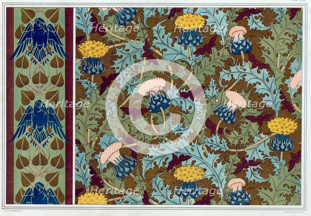 Designs for wallpaper borders and printed fabric,  pub. 1897. Creator: Maurice Pillard Verneuil (1869?1942).