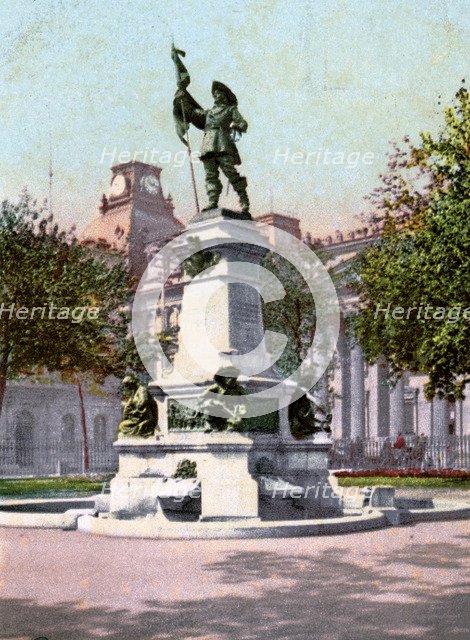 Statue of Paul Chomedey de Maisonneuve, Montreal, 1904. Artist: Unknown