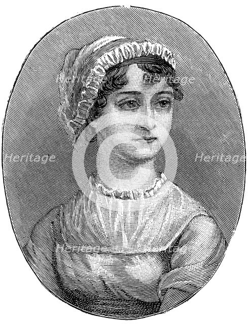 Jane Austen (1775-1817), English novelist. Artist: Unknown