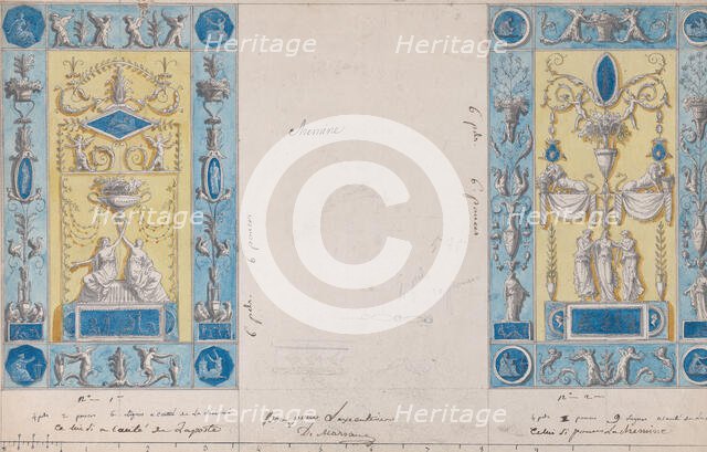 Designs for wall panels, early 19th century. Creator: Anon.