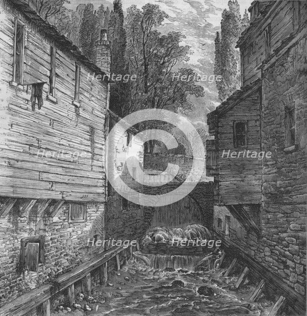 Old outfall of the Serpentine at Knightsbridge, London, c1800 (1878). Artist: Unknown.