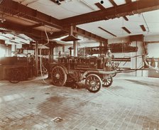 Fire engine at Cannon Street Fire Station, Cannon Street, City of London, 1907. Artist: Unknown.