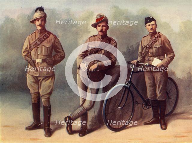 'South African Light Horse (Trooper), Brabant's Horse (Trooper), Duke of Edinburgh's Volunteer Rifle Creator: JE Bruton.