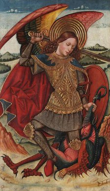 Saint Michael the Archangel, c1486. Creator: Abadía, Juan de la, the Elder (active 1469-1498).