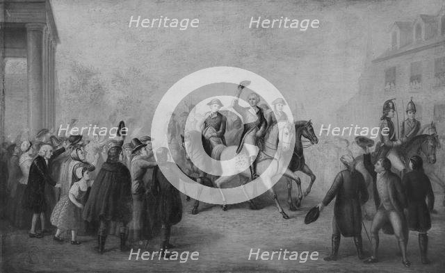 Washington's Triumphal Entry into New York, ca. 1850. Creator: Unknown.