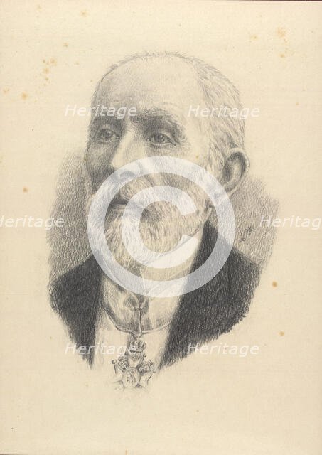 Portrait of the composer Davorin Jenko (1835-1914). Creator: Santel, Sasa (1883-1945).