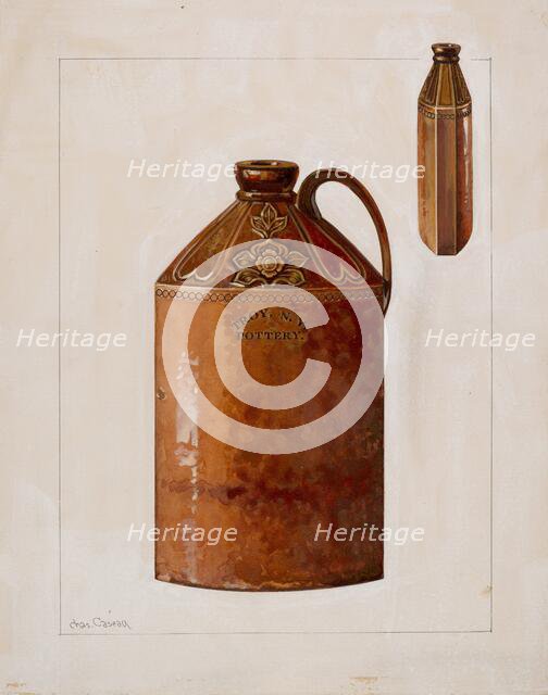 Bottle, c. 1936. Creator: Charles Caseau.