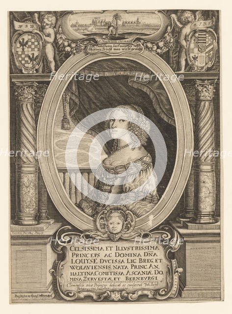 Louise of Anhalt-Dessau (1631-1680), Duchess of Legnica, Brzeg, Wolow, and Olawa, c. 1660. Creator: Paravicini, Johann Baptista (1634-1676).