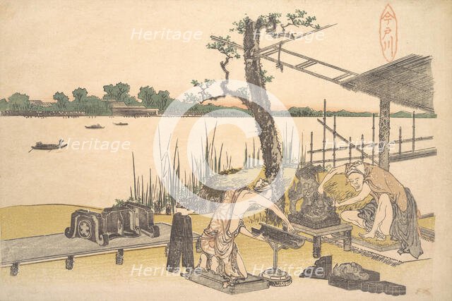 Imadogawa, ca. 1801-4. Creator: Hokusai.