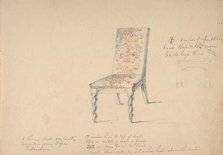 Design for a Chair with Turned Front Legs, early 19th century. Creator: Anon.