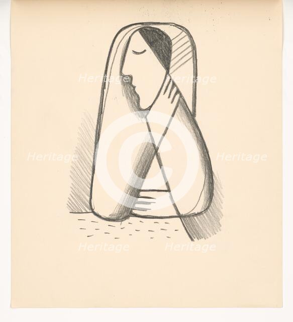 Mourning woman, 1938. Creator: Mikulas Galanda.