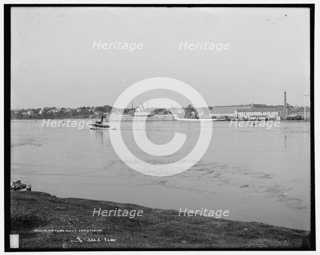 Kittery Navy Yard, Maine i.e. Portsmouth Navy Yard, Kittery, Maine, between 1901 and 1906. Creator: Unknown.