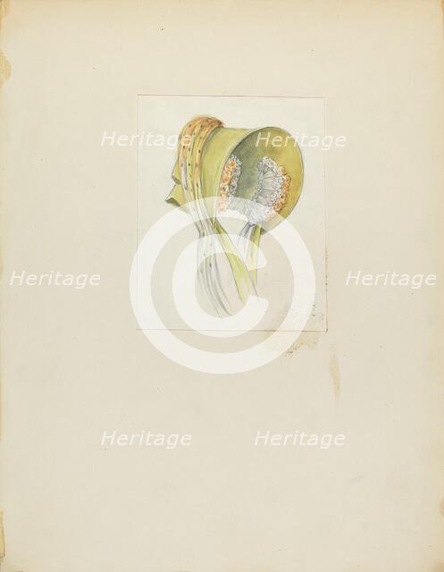 Bonnet, c. 1940. Creator: Jessie M. Benge.