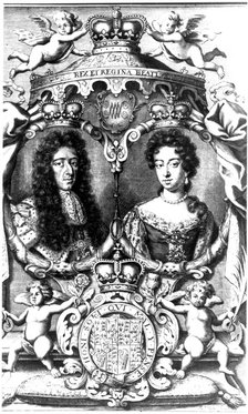 William III and Mary II. Artist: R White