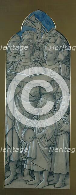 The Choristers - Design For A Stained Glass Window In Ely Cathedral, c1856. Creator: William Dyce.