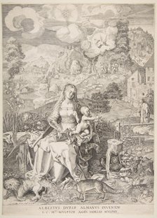 Virgin and Child in a Landscape, ca. 1597. Creator: Aegidius Sadeler II.