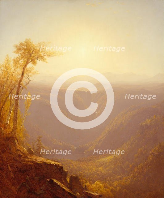 A Gorge in the Mountains (Kauterskill Clove), 1862. Creator: Sanford Robinson Gifford.