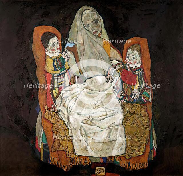 Mother with two children III, 1915-1917. Creator: Egon Schiele.