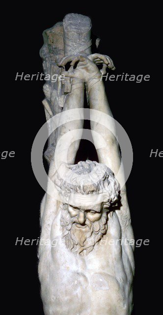 A statue of Marsyas the satyr. A Roman copy of a Hellenistic original in the style of Pergamon. Artist: Unknown