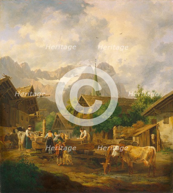 Morning in Partenkirchen, 1819. Artist: Hess, Peter von (1792–1871)