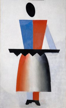 Woman with a saw, 1927-1928. Creator: Nikolay Suetin.