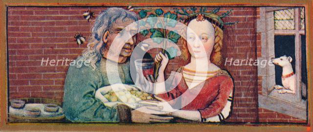September - an ill-matched couple, 15th century, (1939). Creator: Robinet Testard.