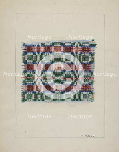 Handwoven Coverlet, c. 1937. Creator: William O. Fletcher.