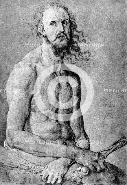 'Christ, Man of Sorrow, with Durer’s Features', 1522, (1936). Artist: Albrecht Dürer