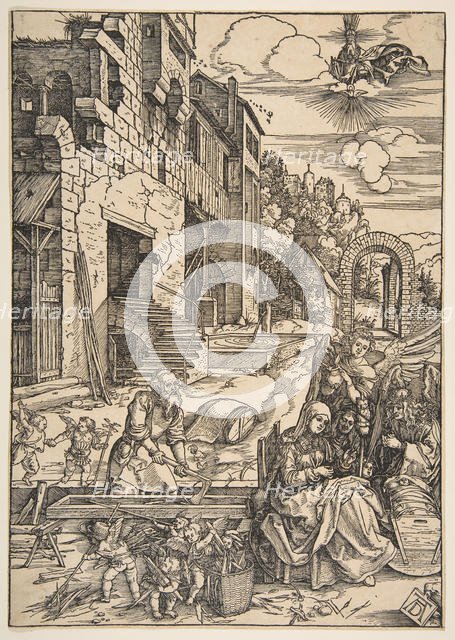 The Sojourn of the Holy Family in Egypt, from The Life of the Virgin, after 1511. Creator: Albrecht Durer.