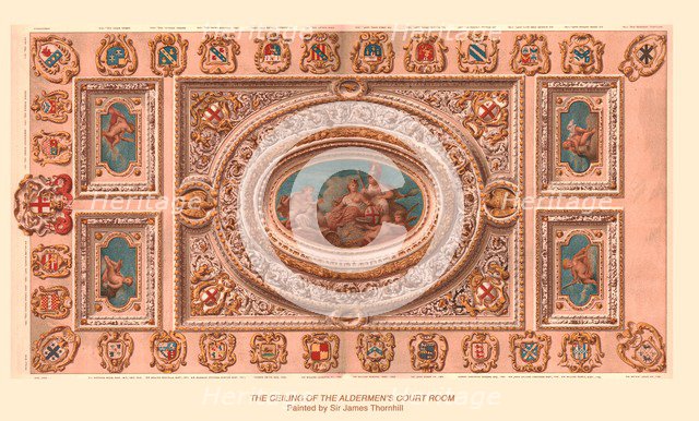 The Ceiling of the Aldermen's Court Room, 1886. Artist: Sir James Thornhill.