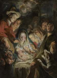 The Adoration of the Shepherds, c1616-1617. Creator: Jacob Jordaens I.