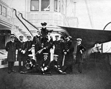 Group portrait on board the royal yacht Victoria and Albert, Copenhagen, 1908.Artist: Queen Alexandra