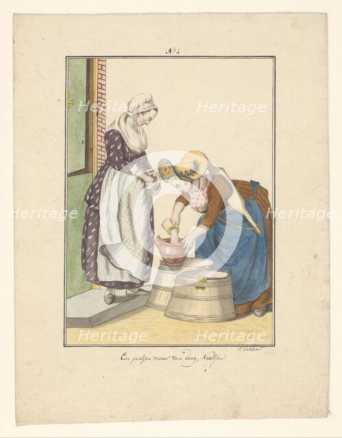 Maid and milk seller, 1803-c.1899.  Creator: J. Enklaar.