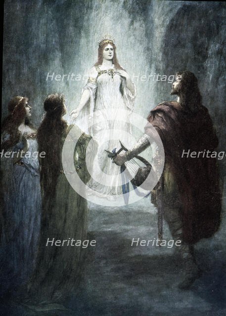 Scene from Richard Wagner's 'The Fairies', composed in 1834, 1908. Creator: Leeke, Ferdinand (1859-1923).