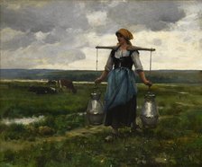 Milkmaid, End of 19th cen.. Creator: Dupré, Julien (1851-1910).