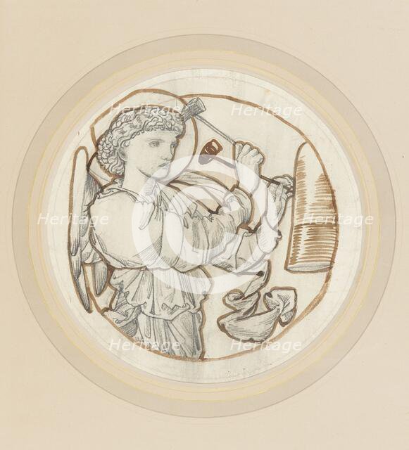 Angel playing on bells, 1865. Creator: Sir Edward Coley Burne-Jones.