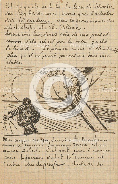 The Sower, Letter to Theo from Arles, c. 25 November 1888. Artist: Gogh, Vincent, van (1853-1890)