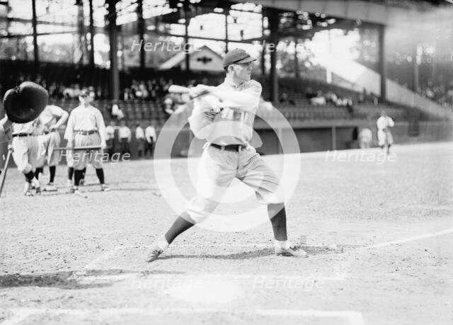 Steve O'Neill, Cleveland Al, at National Park, Washington, D.C. (Baseball), 1913. Creator: Harris & Ewing.